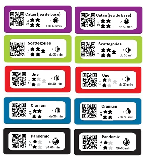 Étiquettes magnétiques pour jeux de société - Kay Ludo