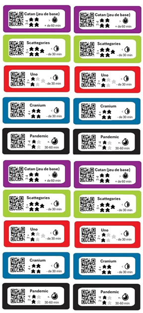 Étiquettes magnétiques pour jeux de société - Kay Ludo