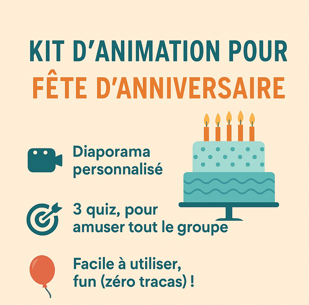 Kit d’animation d’anniversaire – Soirée prête à animer - Kay Ludo